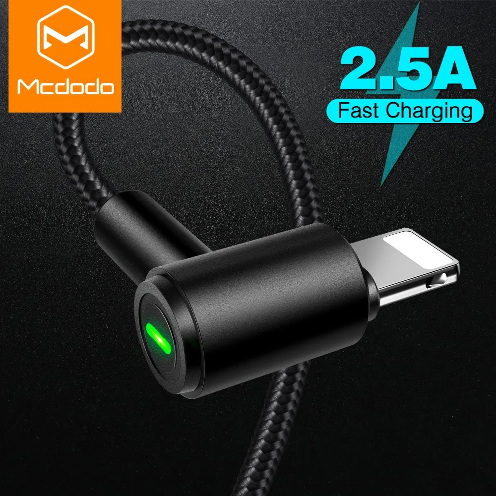 

MCDODO USB Cable for iPhone LED Fast Charging Data Cord for iPhone XS MAX X XR 8 7 6 Plus 5 6s s USB Mobile Phone Charger Cable