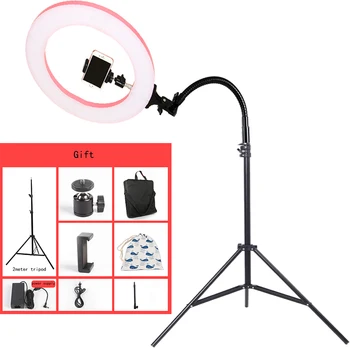 

Photo Studio 16" 600pcs LED 3Color3200K-5600K Dimmable Photography With Tripod Stand 1pc Bendable Metal Tube For Camera