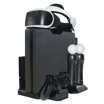 

Multi Charging Vertical Station+Cooling Fan Cooler+PSVR Glasses Holder Bracket for PlayStation VR Headset PS4 Pro Slim Console