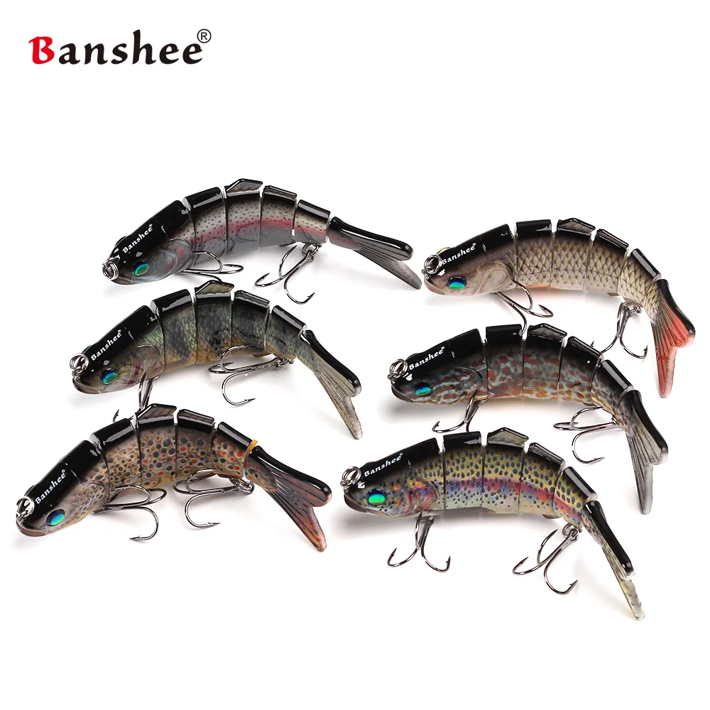 

fishing lure VSJ06-6 swimbait Natural Lifelike sinking 6pcs Multi jointed hard bait isca artificial bait peche leurre lure set