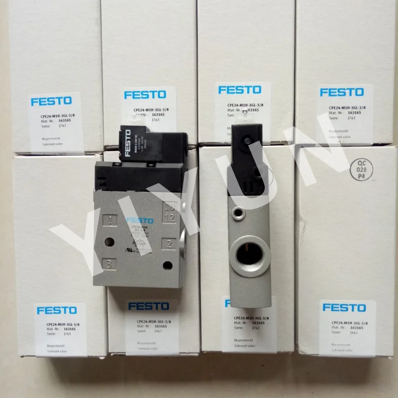 CPE24-M1H-3GL-3/8 163165 CPE24-M1H-5J-3/8 163167 CPE24-M1H--3GLS-3/8 163169 CPE24-M1H--5/3G-QS-10 170271 FESTO Solenoid valve CPE24-M1H-3GL-3/8 163165 CPE24-M1H-5J-3/8 163167 CPE24-M1H--3GLS-3/8 163169 CPE24-M1H--5/3G-QS-10 170271 FESTO Solenoid valve