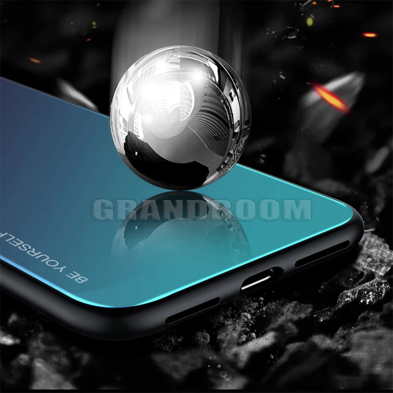 500 шт цветной градиентный чехол для huawei P30 P20 mate 30 Pro 20 Lite Nova 5 5i 4 P Smart Z Y7 Y6, мягкий ТПУ чехол из закаленного стекла