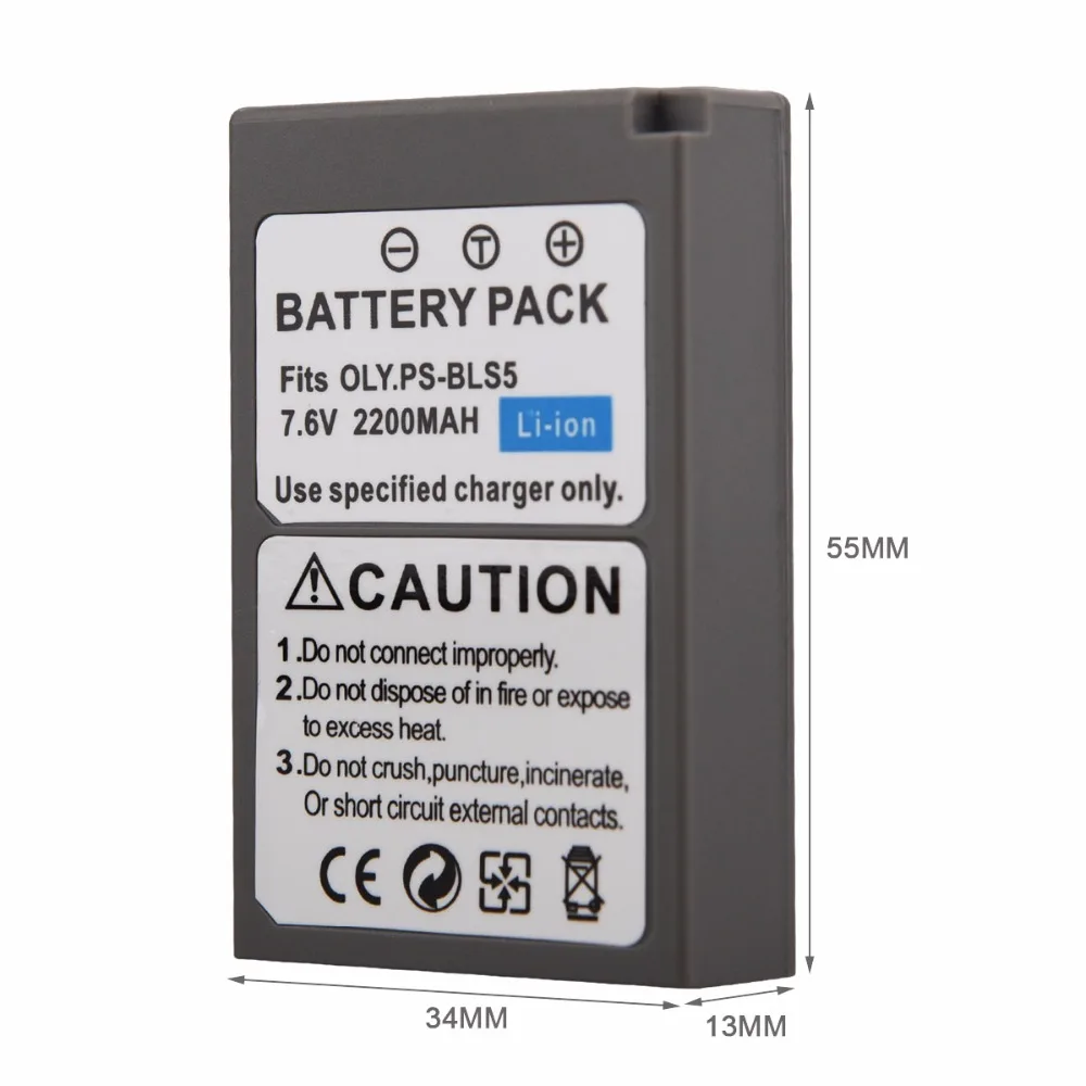 3x BLS-5 BLS50 BLS-50 2200 мА/ч, BLS5 батарея+ зарядка для Olympus EP1 PL2 PL5 PL6 E-PL7 E-PM2 E450 E600 E620 стилус EM10