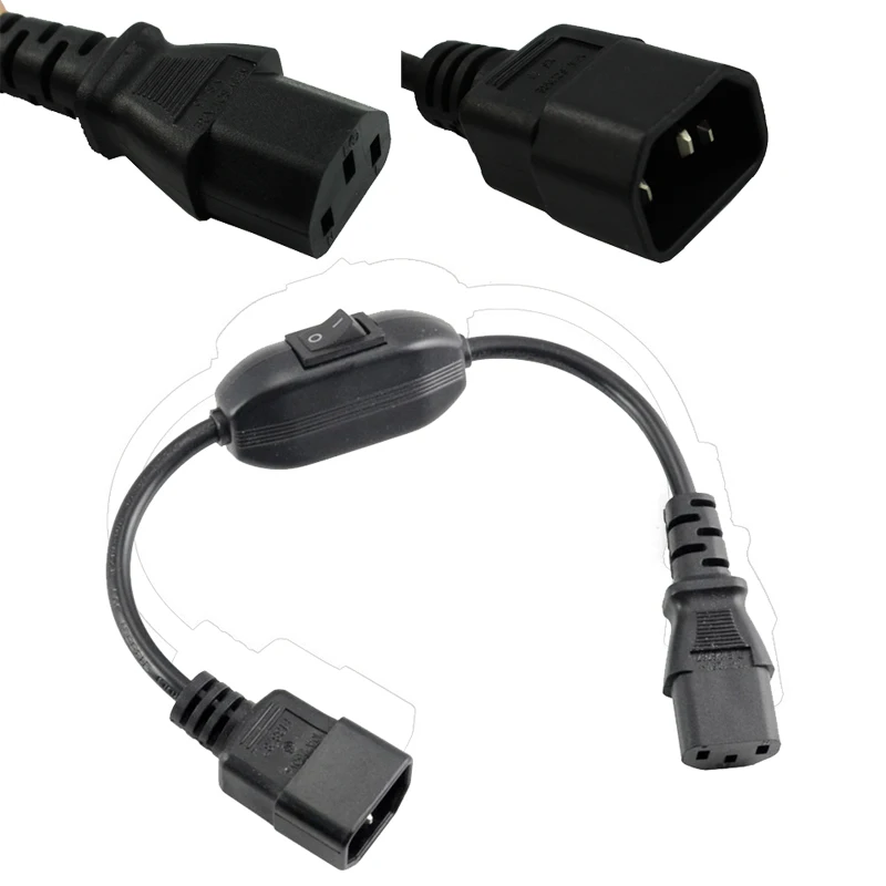 IEC 320 PDU UPS C14 штекер на C13 гнездо удлинитель кабеля питания преобразователь