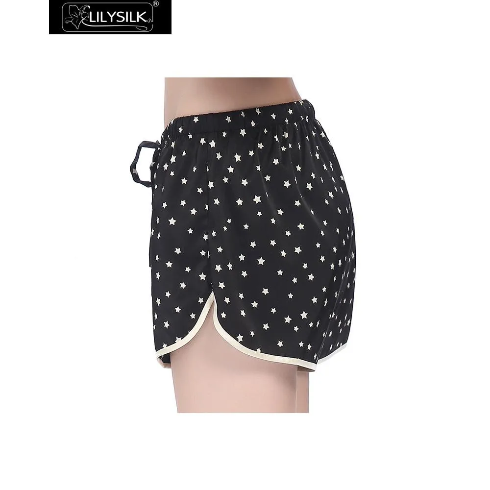 black-19-momme-black-short-silk-pajamas-set-twinkle-stars-010