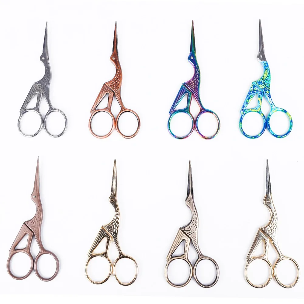 European Cross Stitch Retro Vintage Antique Sewing Tailor Scissor Handicraft DIY Household Fabric Cut Trim Shear