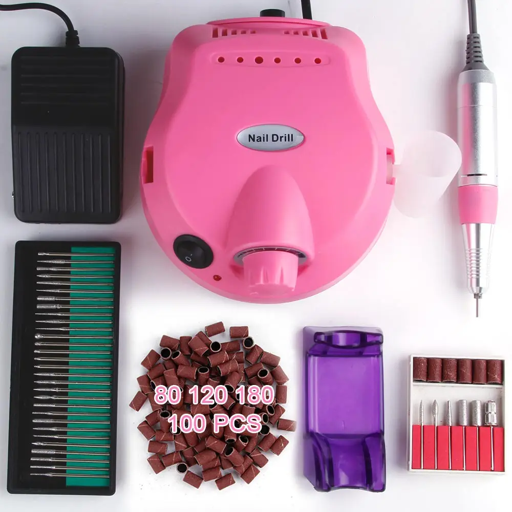 

Electric Nail Drill Manicure Machine Pedicure Nail Accessoires Tools Nail File Drill with Nail Drill Bit Sanding Bands EU Plug