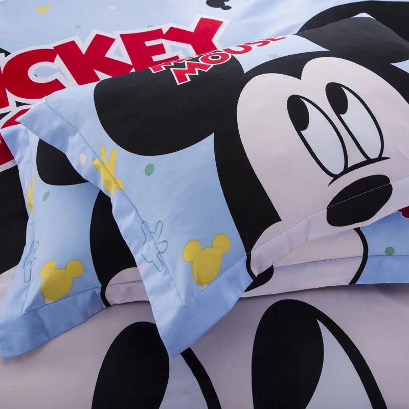 Постельное белье disney с Микки Маусом, Комплект постельного белья, пододеяльник из хлопка, наволочки для мальчиков, декор для спальни