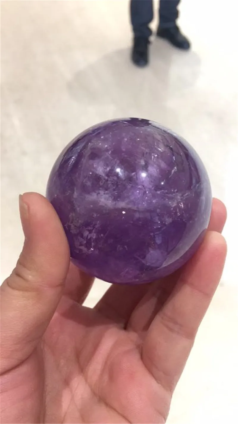 

new arrivals 100% Natural dark color purple amethyst quartz Crystal reiki healing gemstone amethyst crystal sphere decoration