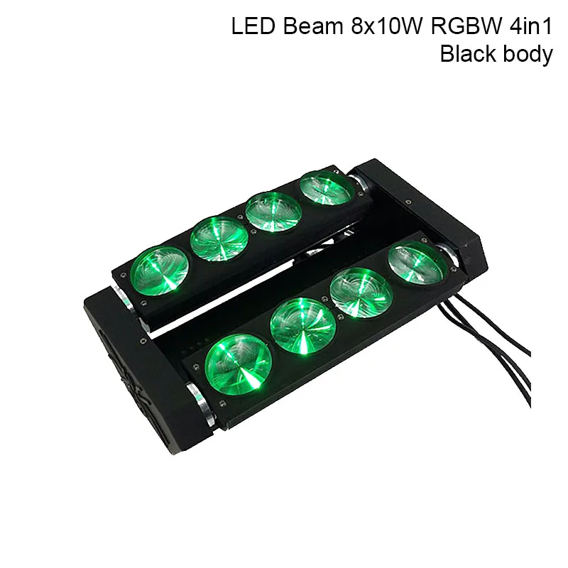 Сценический светильник SHEHDS DMX светодиодный 8x10 Вт RGBW 4в1 движущаяся головка светильник с вращающимся колесом бесконечный светодиодный сценический луч KTV DJ вечерние и свадебные - Цвет: LED Beam 8x10W