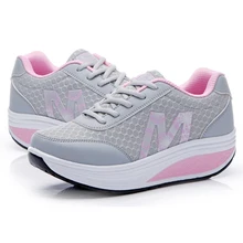 3 Colour Classic 2016 Women Fashion Mesh Height Increasing Wedges Shoes Hot Sales Womens Lose Weight Fitness Health Casual Shoes