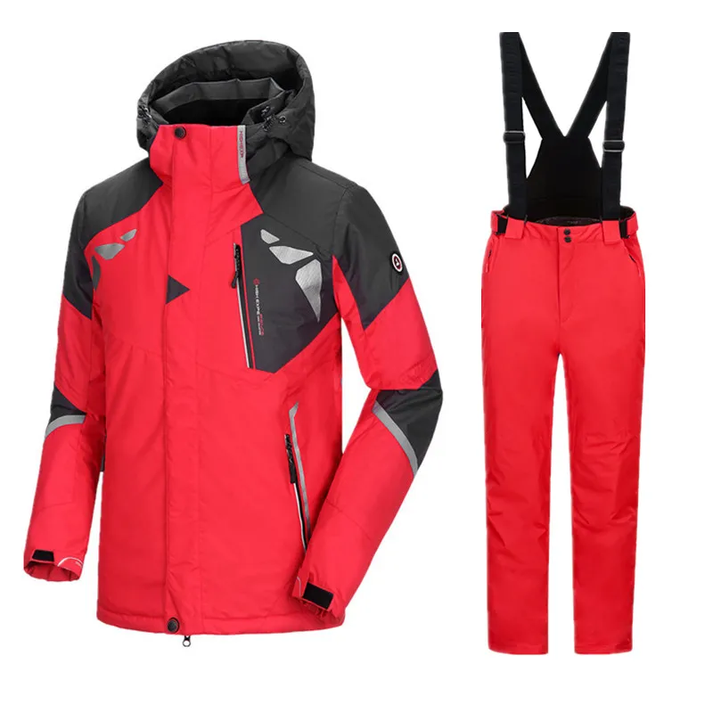 red red set Горнолыжный костюм мужской,сноуборд,лыжный костюм мужской,куртка мужская зимняя, лыжный костюм,горнолыжный костюм,лыжи,лыжная куртка,зимний костюм, горнолыжная куртка мужская,костюм горнолыжный,куртка горнолыжная - Цвет: red red set