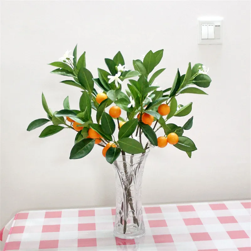 Высококачественные Искусственные цветы мини Kumquat имитация фруктов/Апельсиновое