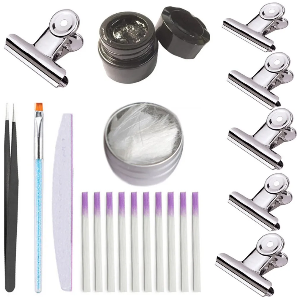 

Professional Fiberglass Nail Extension Glass Fiber for Nail Silk Extension Nail Form Acrylic Tips Nail Salon EXTENSION SET LD