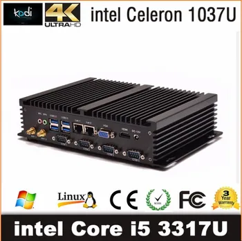 

Intel Core i5 3317u Industrial PC 1007u Fanless Mini PC Windows 10 TV Box HDMI 4 RS232 Dual NIC 2 LAN 8 USB WiFi Rugged Computer