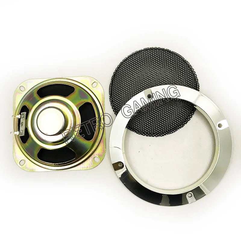  Free shipping 2PCS/lot Square 4 inch 110mm 8ohm 5W speaker Loudspeaker for arcade game machine acce