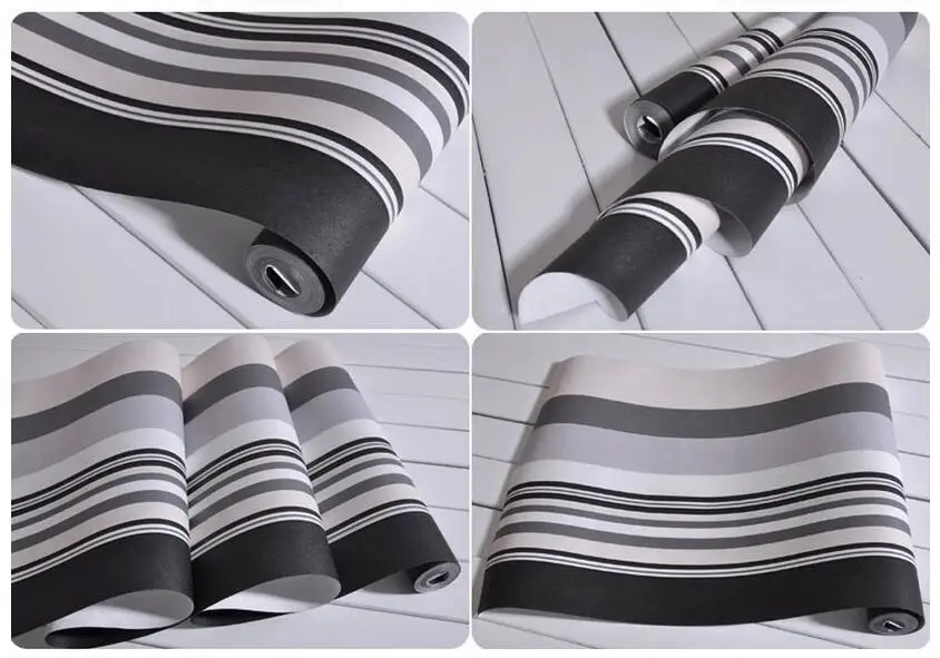 Grey And White Striped Wallpaper Horizontal
