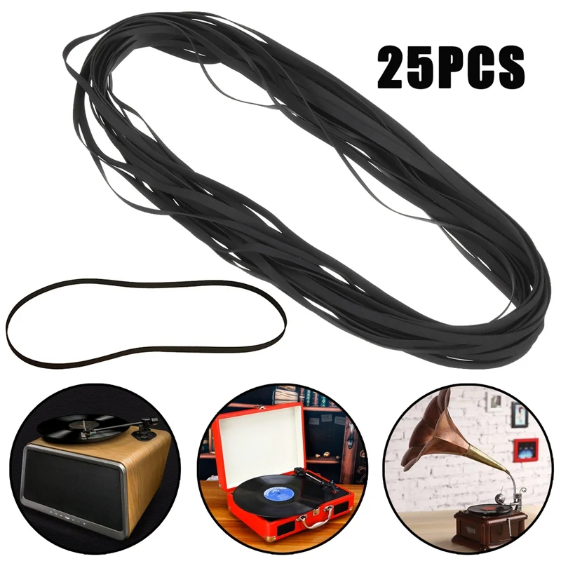 

25pcs/lot Kinco 380mm Turntable Phono Replacement Belt Rubber Plattenspieler Belt 121x5x0.6mm Movement Belt For LP Replace