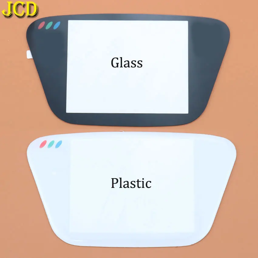 JCD 1 шт. черный стеклянный объектив со стороны экрана и белые пластиковые экранные линзы крышка объектива для sega игровое оборудование GG
