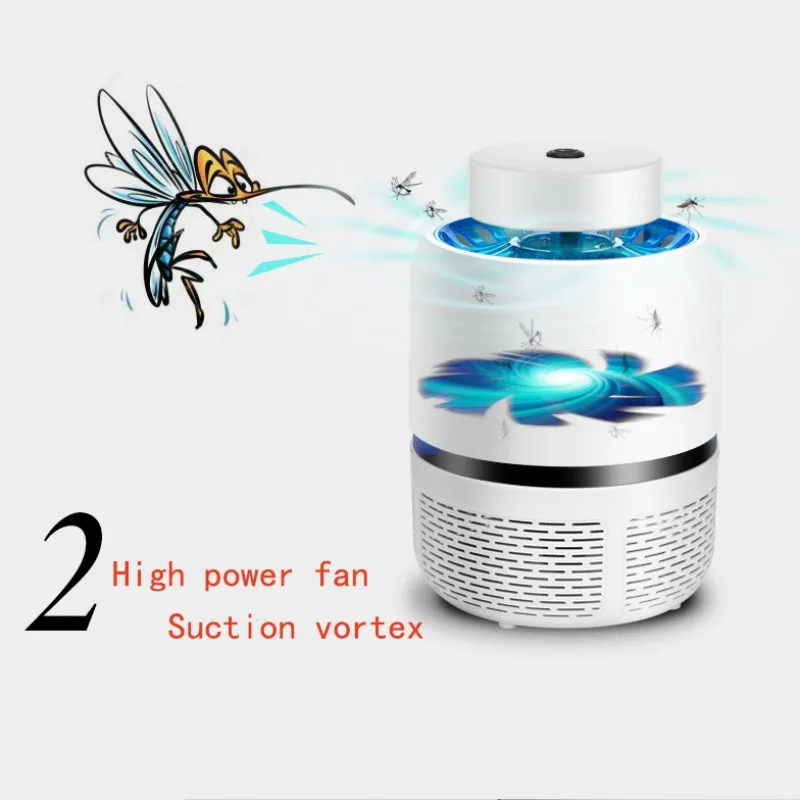 USB Powered LED Light Photocatalyst Electric Mosquito Killer Lamp Chemical-Free No Radiation Indoor Bug Zapper