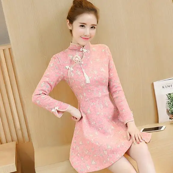 Г. Новые женские Ретро китайское традиционное платье Шелковый хлопок cheongsam женская broadcloth Свадебные офисные дизайн qipao AH155