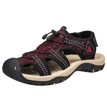 SAGACE/дышащая мужская спортивная обувь; Летние Защитные Уличные сандалии; сетчатая Повседневная пляжная Мужская обувь; модные Лоферы для вождения;