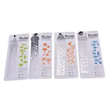 Пустотелая Закладка из нержавеющей стали, как линейка и рисунок «сделай сам», закладки для книг, канцелярские принадлежности для офиса и школы, 1 шт