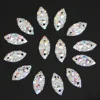 7*15mm 100pcs Marquise Shine Crystal AB Color Silver Base Sew On Rhinestone Sew On Stones Spacer buttons for DIY Garment Jewelry ► Photo 2/2