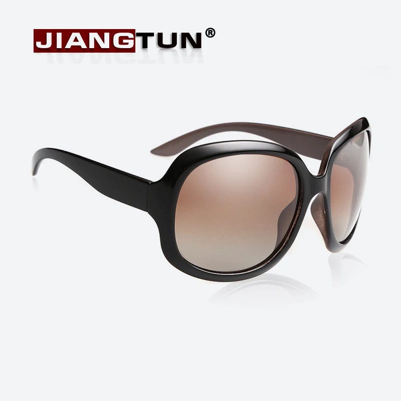

JIANGTUN Big Round Frame Polarized Sunglasses Women Brand Designer Oculos De Sol Feminino Outside UV400 Protection Sun Glasses
