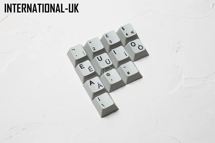 Kprepublique international norde EU UK ES FI FR NO IT PT DE HU пустые буквы Вишневый профиль краситель Sub Keycap толстый PBT для клавиатуры - Цвет: UK x1