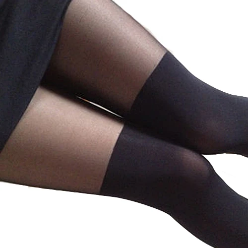 Сексуальные черные ребристые колготки выше колена Gipsy Mock, женские чулки, розничная/, 6DMV