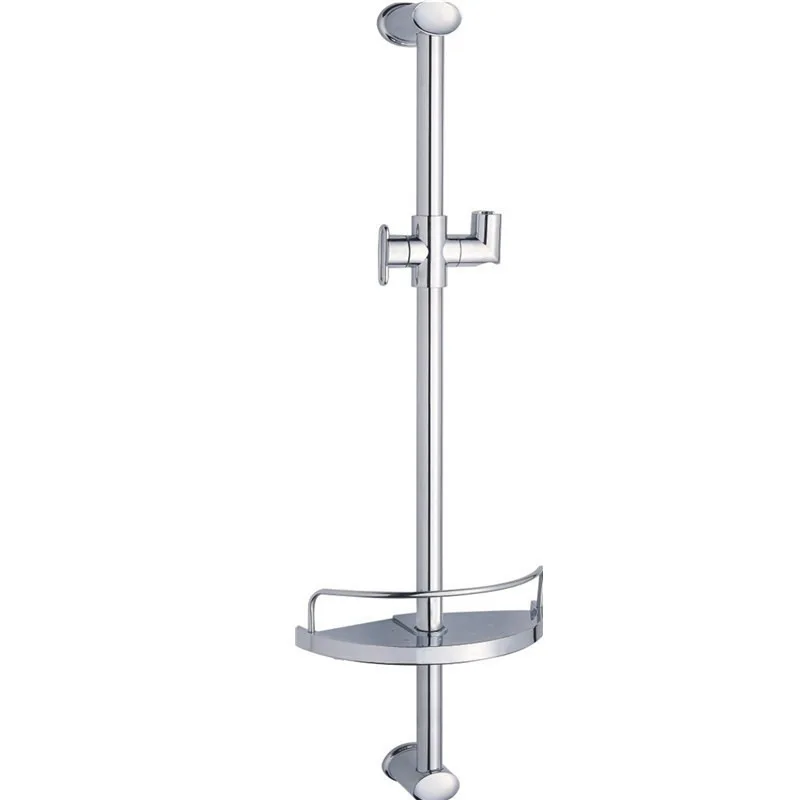 

Practical shower head bracket Stainless steel tube lifting rod Shower lifting rack With shelf bathroom shower accessories