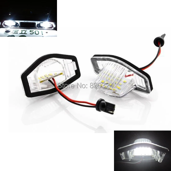 2 шт. 18x SMD светодиодный номерной знак светильник Honda CRV JAZZ ODYSSEY FR V|license plate light|light