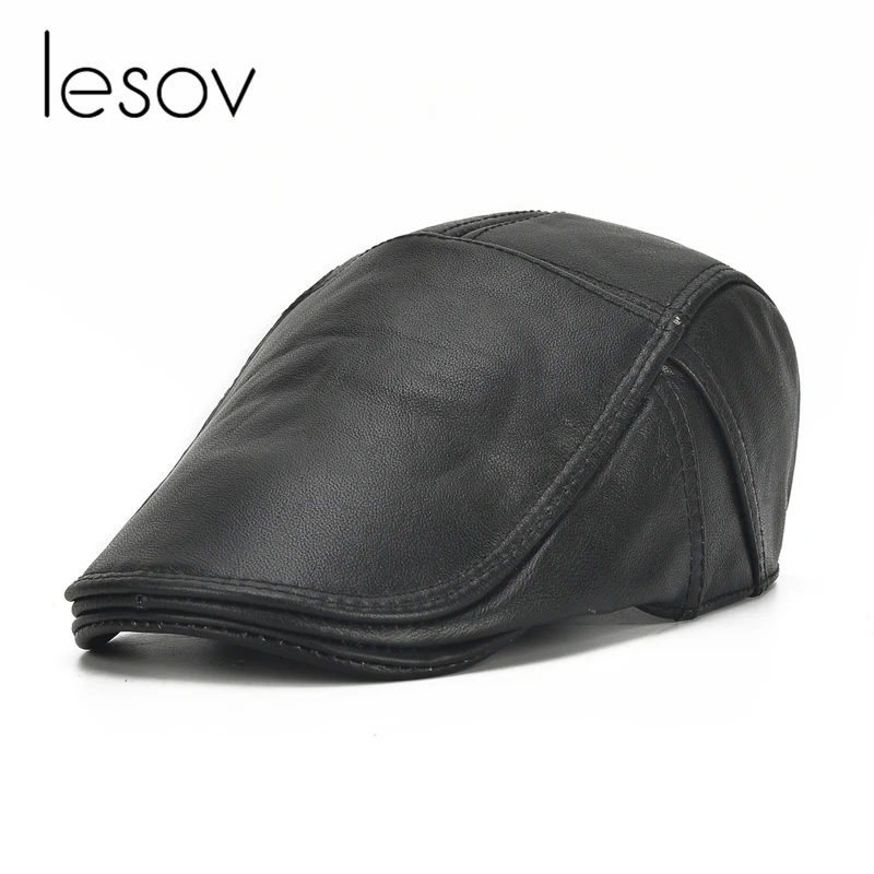 Buy Lesov Genuine Leather Visors For Men Ivy Duckbill