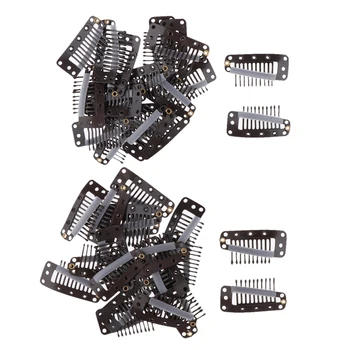 

40Pcs High Quality Hair Extensions Wig Snap Clips for Toupee Hairpieces
