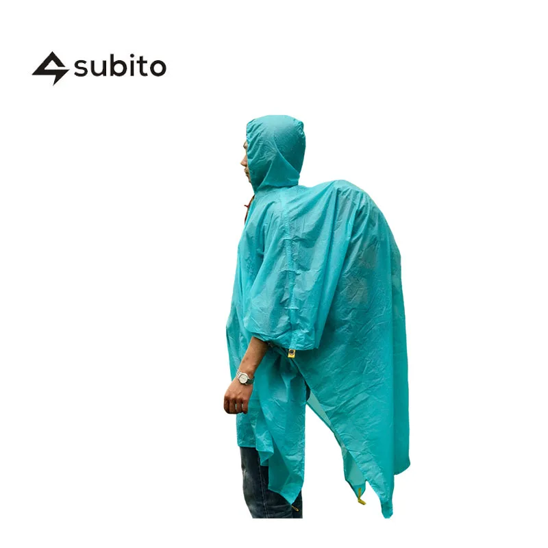 

LUCKSTONE Outdoor Waterproof Poncho Outdoor Camping Hiking Raincoat Rainwear 3 in 1 Multifunctional Raincoat As a Shelter Tent