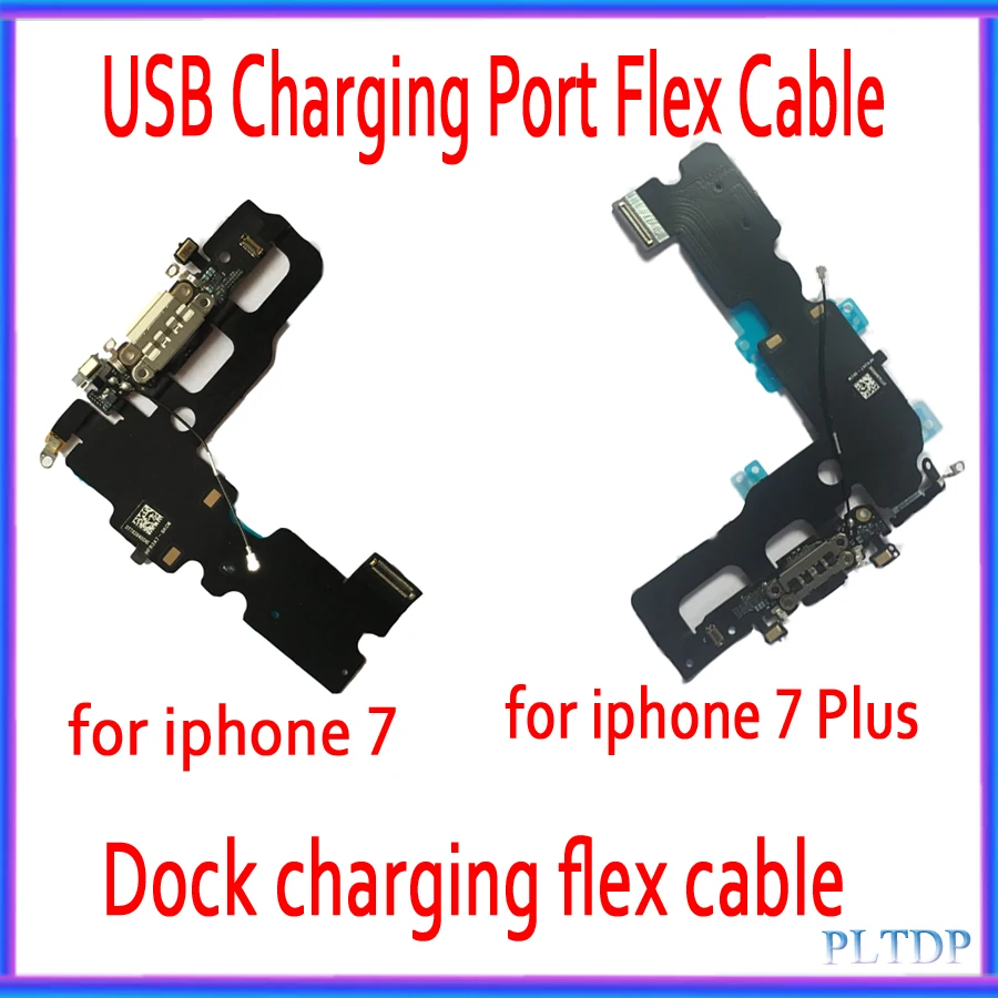 

New USB Charging For iphone 7 7 Plus Charger Port Dock Connector Flex Cable with Microphone Board