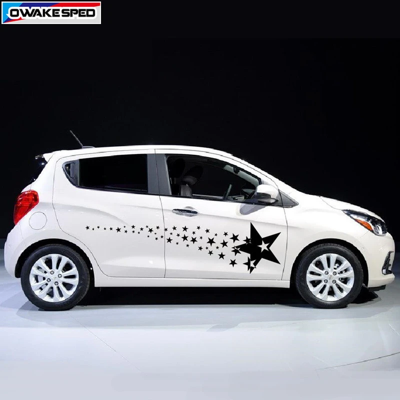 Супер звезда графика боковой двери декор Стикеры для Chevrolet Spark автомобиль Стайлинг тела индивидуальные наклейки s Творческий виниловая наклейка