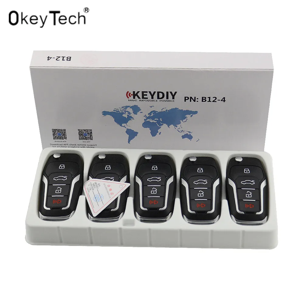 OkeyTech 5Pcs/Lot Original KEYDIY KD900/KD-X2/URG200 Key Programmer B Series Remote Control KD B12-4/3 for Ford Car Key OkeyTech 5Pcs/Lot Original KEYDIY KD900/KD-X2/URG200 Key Programmer B Series Remote Control KD B12-4/3 for Ford Car Key