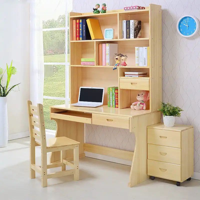 kids desk with bookcase