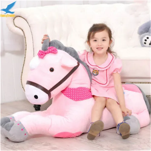 Fancytrader 39 ''гигантская плюшевая лошадь игрушка Большой милые мягкие Единорог для детей Best подарок 4 цвета 3 размера принимаем Dropshopping