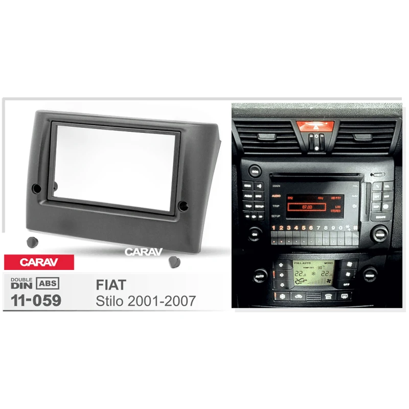 

2Din Radio Fascia for FIAT Stilo 2001-2007 Stereo Panel Mounting Installation Dash Kit Trim Frame CARAV 11-059