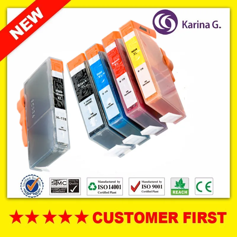 Совместимый чернильный картридж для HP 178 HP178 178XL Photosmart B109 B110 B210 C309 C310 C410 D5468 D5463 D5460
