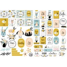 1 PCS Happy Easter Day Korean Precut Decoration Stickers Desk Organizer School Supplies Office Accessories