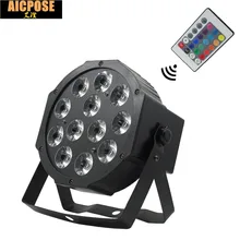 12*12 Вт лампа с пультом дистанционного управления 12x12 Вт led Par огни RGBW 4в1 плоский par led dmx512 Дискотека освещение Профессиональный Сценический dj оборудование