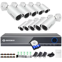 DEFEWAY HD 16CH P 1080 P DVR комплект 2.0MP Камера Безопасности s система 10 шт. P 1080 P День ночного видения камера видеонаблюдения Домашняя безопасность с 1 ТБ HDD