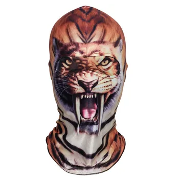 

New Smilodon Tiger Type 2 Balaclava Mask Cosplay Face Hood Halloween CS Biker