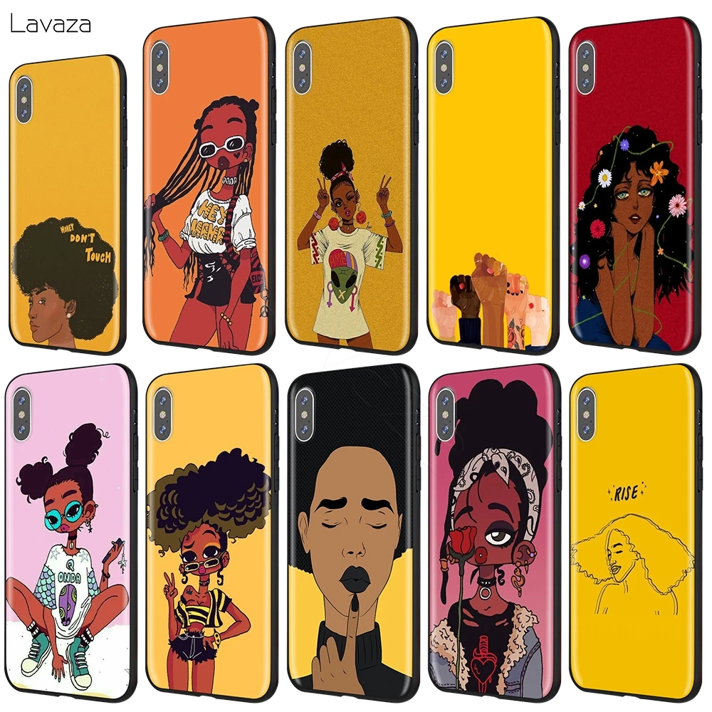 Красивый чехол Lavaza для девочек в стиле афро iPhone 12 mini 11 Pro XS Max XR X 8 7 6 6S Plus 5 5s se |