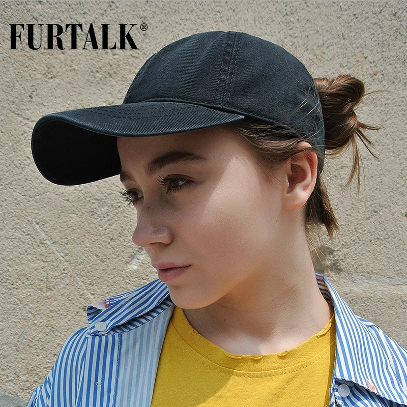FURTALK винтажная бейсбольная кепка для женщин и мужчин хлопковая с эффектом