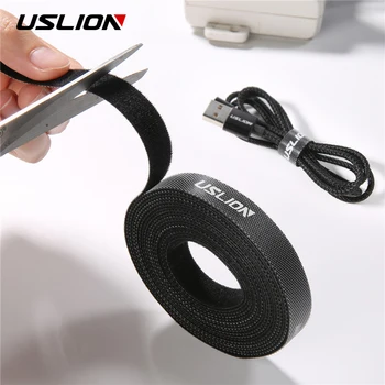 

USLION Cable Organizer Wire Winder Holder Clip for USB Cable Earphone Mouse Desktop Data Cord Line Management Protector